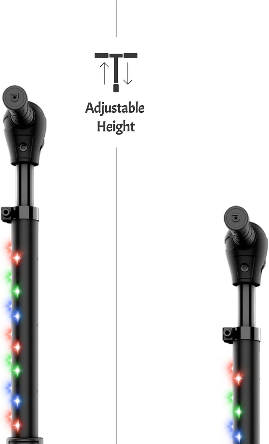 Jetson 3-Wheel Light-Up Kick Scooter, Lights on Stem & Wheels, Height Adjustable Handlebar, Rear Brake, Foldable, Ages 3+