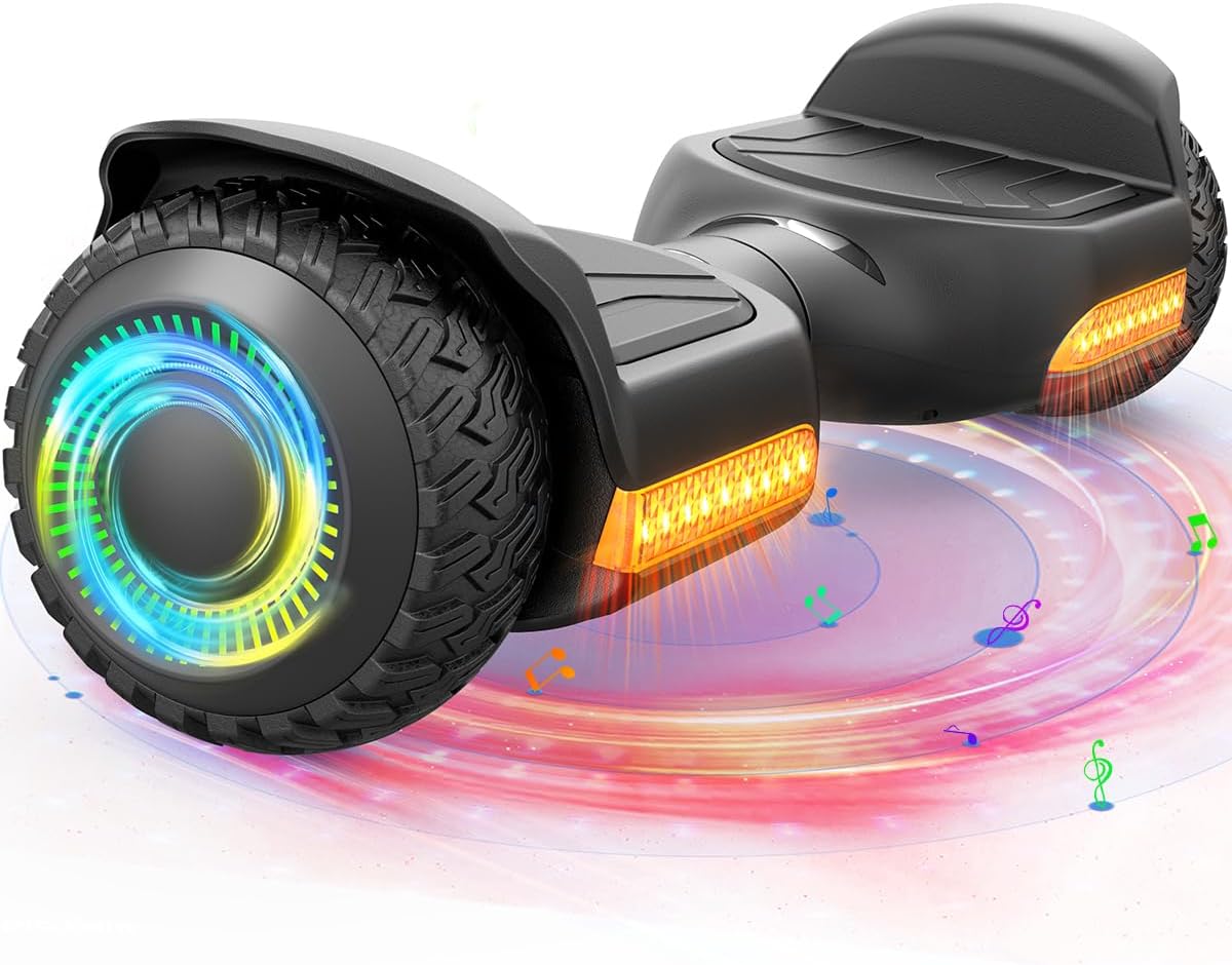 Gyroor Self Balancing Scooter New G13 All Terrain Balancing Scooter with LED Lights & 500W Motor, Self Balancing Off Road with Bluetooth for Kids ages 6-12 and Adults