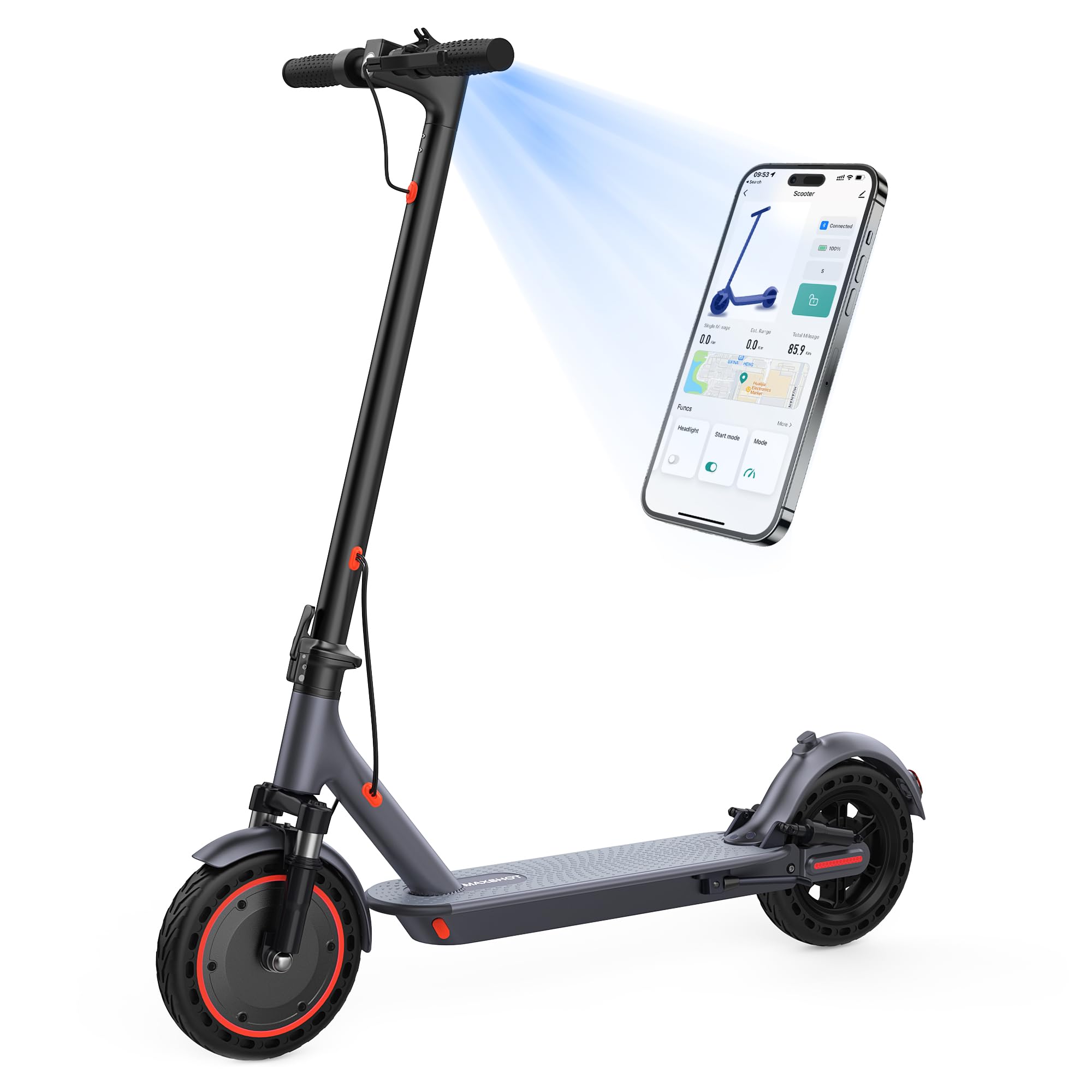 Electric Scooter for Adults, 8.5/10/14" Tires, 19/22Mph, 350W/500W Motor, 21-28 Miles Range, Folding E-Scooter with Dual Suspension,APP(V1/SPRO/MAX/PRO/X1/X1PRO)
