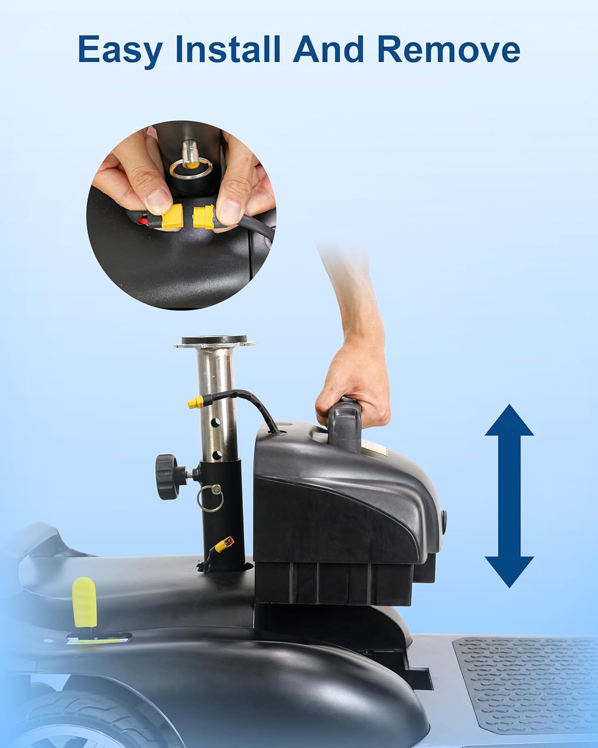 MIHAYO 4 Wheel Foldable Electric Mobility Scooter for Seniors - 30 Miles Range, 720WH Lithium Battery, Dual Basket, 300lb Capacity, Travel-Friendly, Includes Charger, Starry Gray