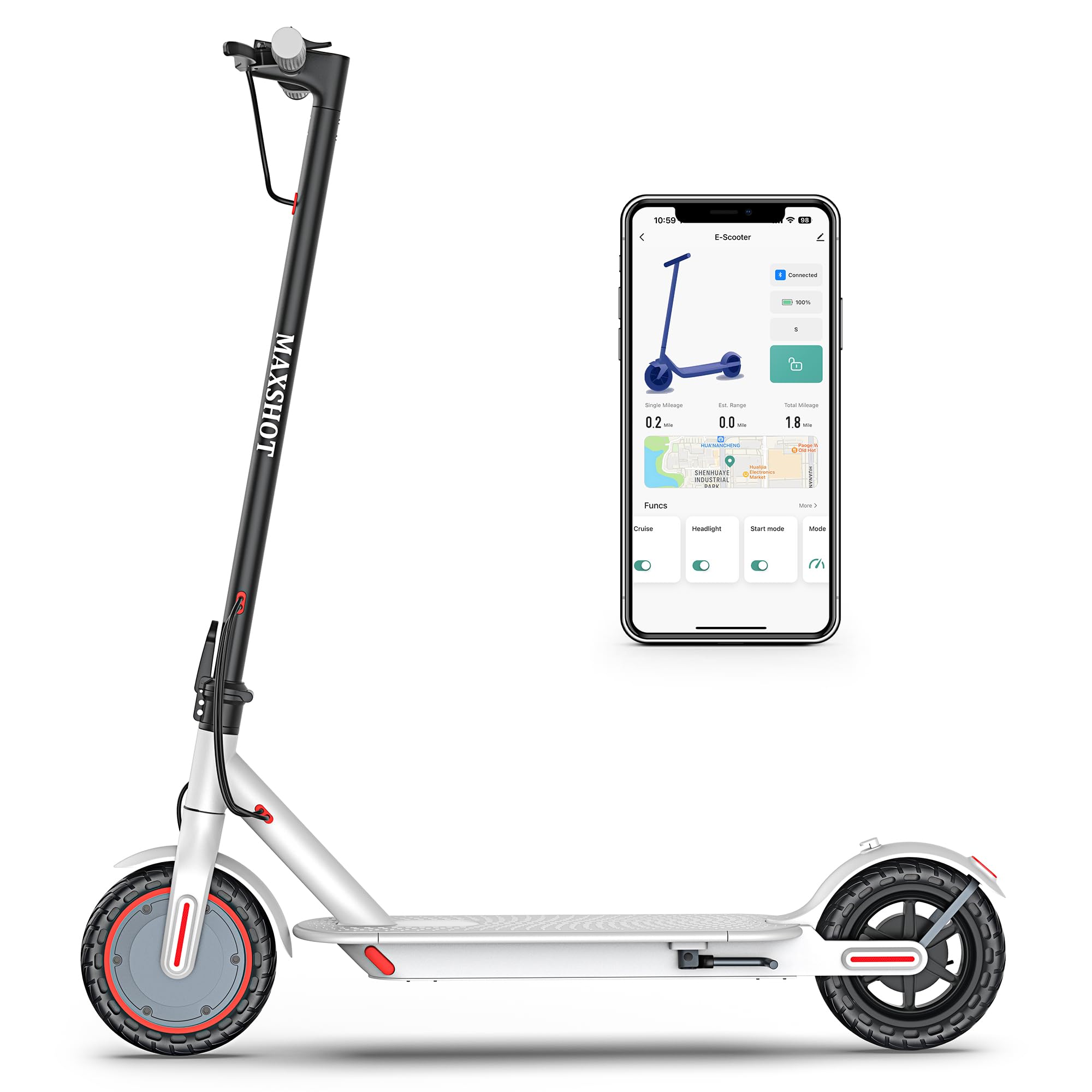 Electric Scooter for Adults, 8.5/10/14" Tires, 19/22Mph, 350W/500W Motor, 21-28 Miles Range, Folding E-Scooter with Dual Suspension,APP(V1/SPRO/MAX/PRO/X1/X1PRO)