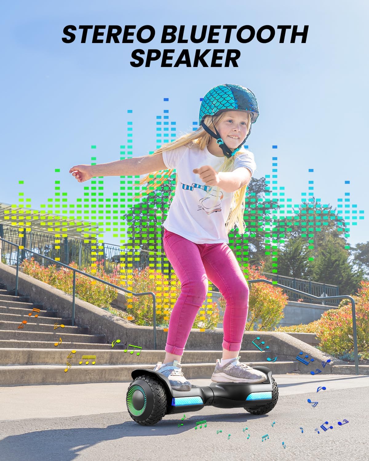 Gyroor Self Balancing Scooter New G13 All Terrain Balancing Scooter with LED Lights & 500W Motor, Self Balancing Off Road with Bluetooth for Kids ages 6-12 and Adults