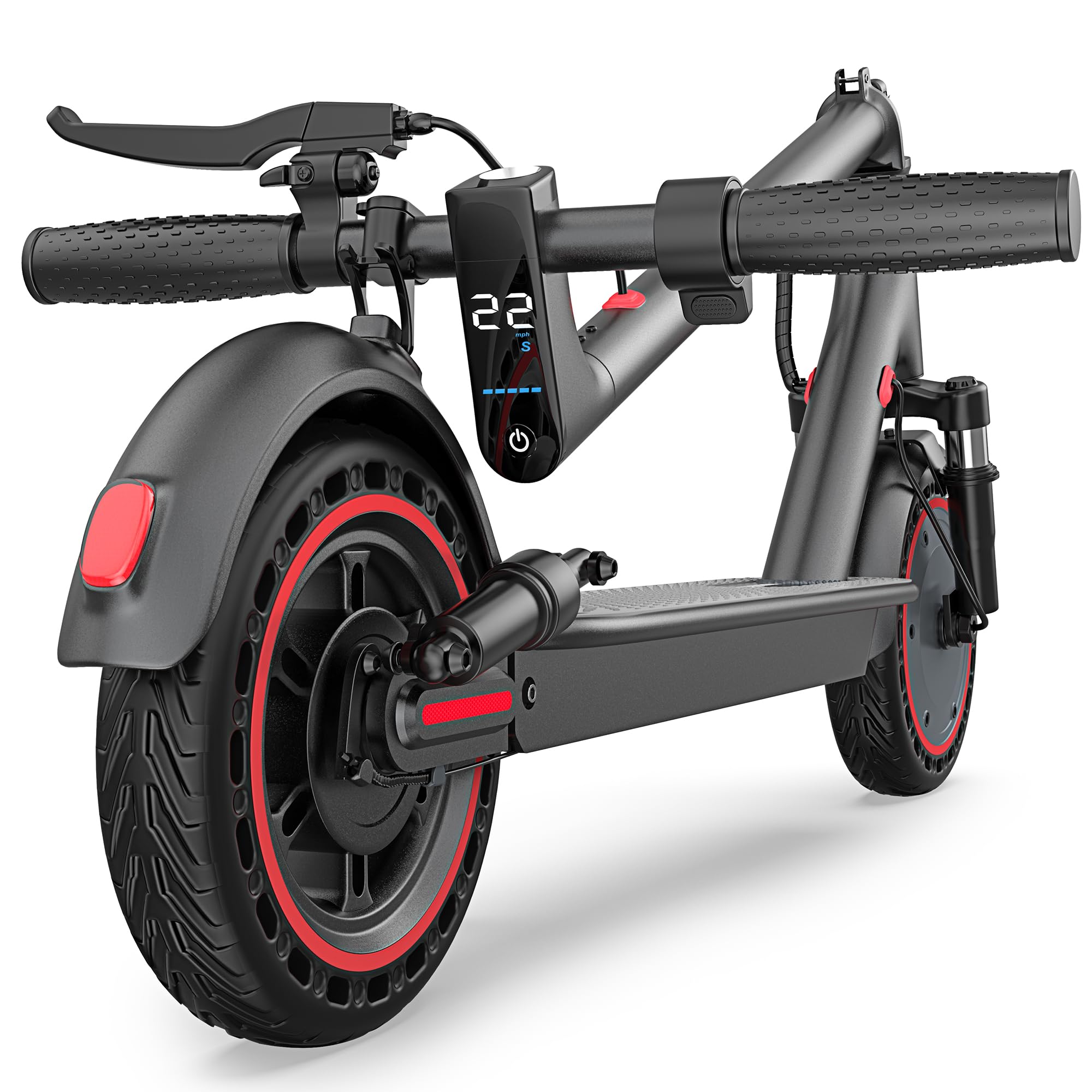 Electric Scooter, 8.5" /10" /14" Tire, 16/19/22 Mph Top Speed, 12/22/27/28/49 Miles Long Range, Folding Escooter for Adults and Teens with Dual Braking,Dual Suspension, App