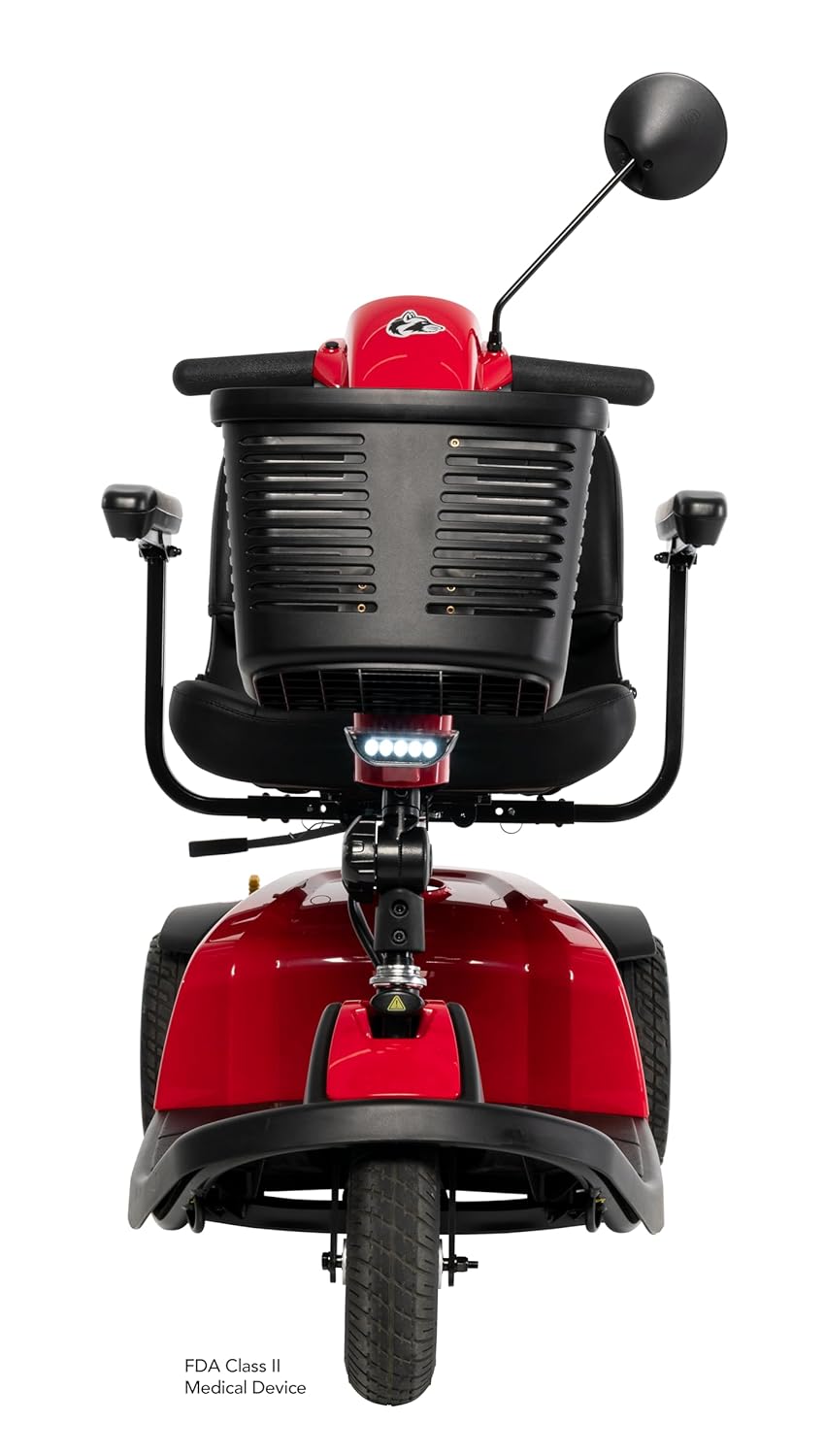 Rascal Conquest 3-Wheel Heavy-Duty Outdoor Mobility Scooter, Weather-Resistent, Long-Range Battery-Powered Electric Travel, 350lb Capacity, Battery Incl