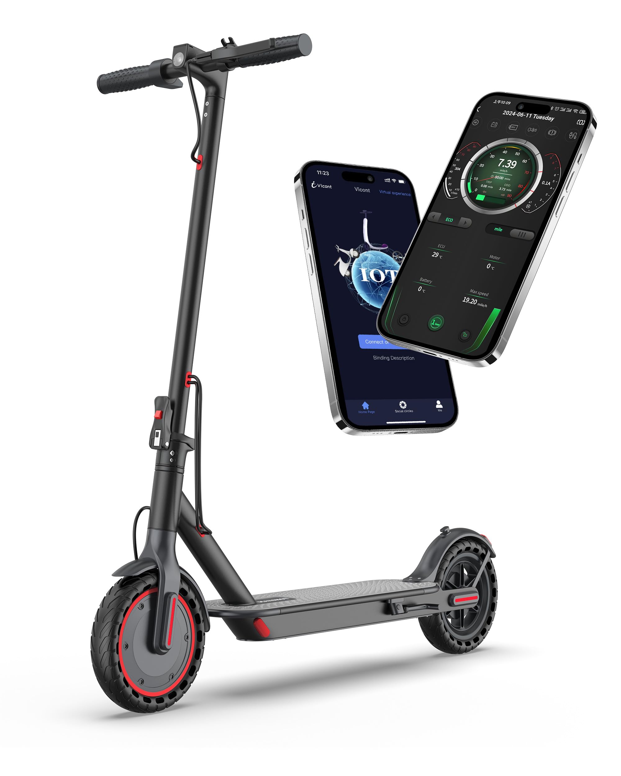 Electric Scooter for Adults, 8.5/10/14" Tires, 19/22Mph, 350W/500W Motor, 21-28 Miles Range, Folding E-Scooter with Dual Suspension,APP(V1/SPRO/MAX/PRO/X1/X1PRO)