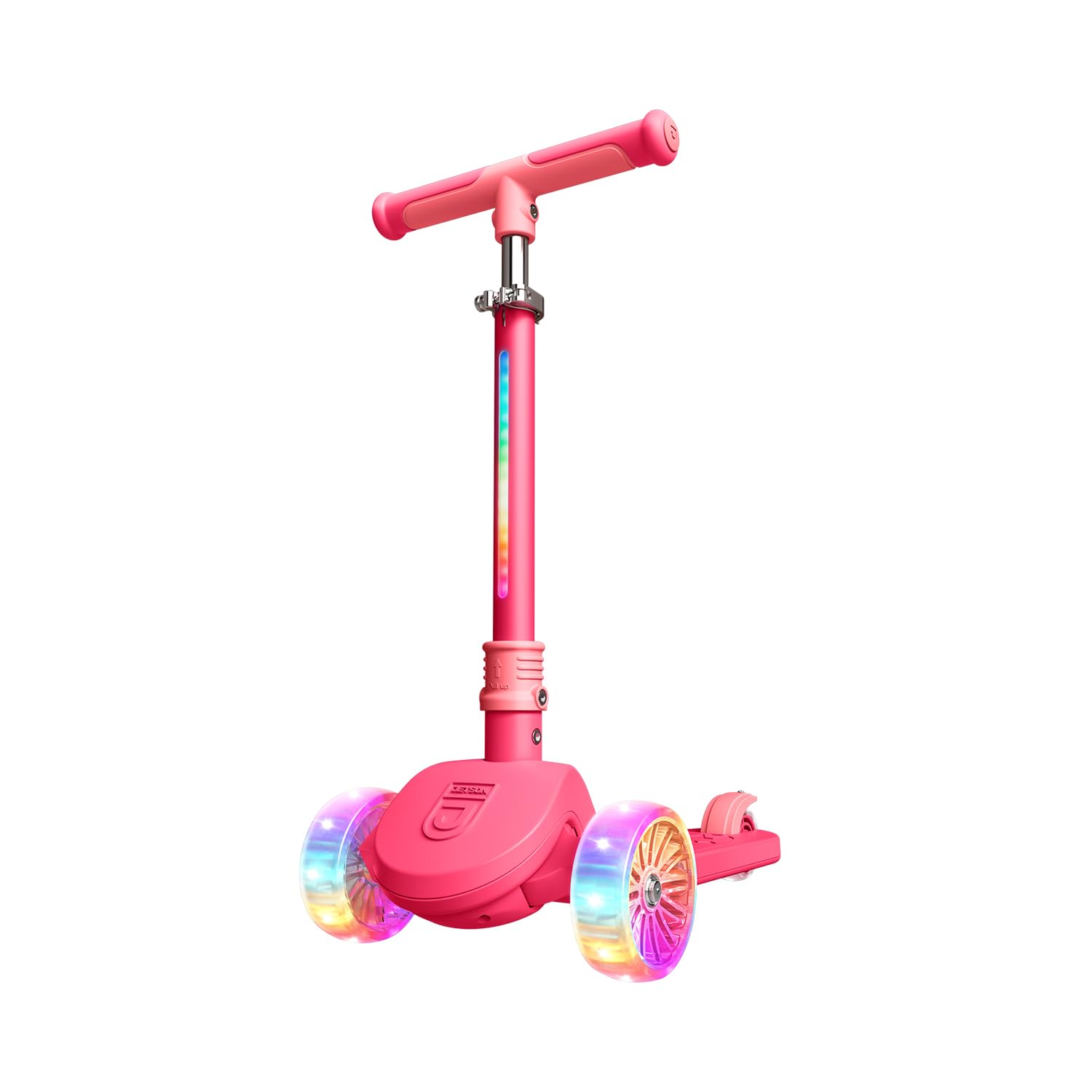 Jetson 3-Wheel Light-Up Kick Scooter, Lights on Stem & Wheels, Height Adjustable Handlebar, Rear Brake, Foldable, Ages 3+