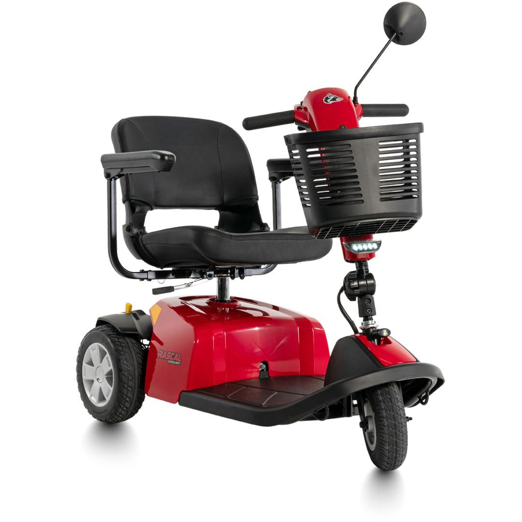 Rascal Conquest 3-Wheel Heavy-Duty Outdoor Mobility Scooter, Weather-Resistent, Long-Range Battery-Powered Electric Travel, 350lb Capacity, Battery Incl