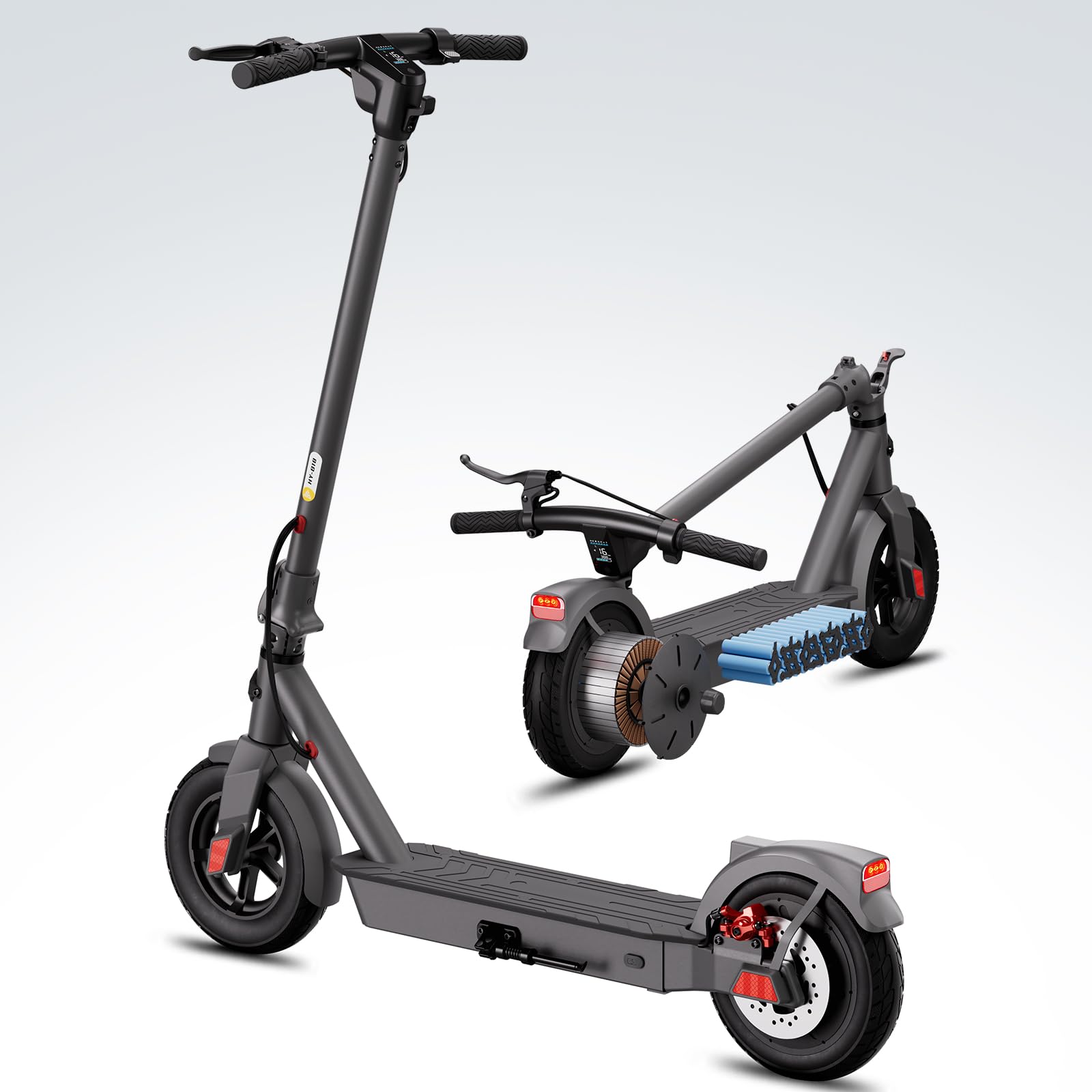 TST Electric Scooter for Adult, Up to 19 MPH and 20 Miles Long Range E Scooter, 8.5"/10" Solid and Pneumatic Tire, Portable Folding EScooter with Dual Brakes, Commuting Escooter App Control
