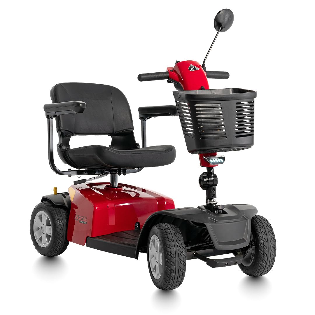 Rascal Conquest 4-Wheel Heavy-Duty Outdoor Mobility Scooter, Weather-Resistent, Long-Range Battery-Powered Electric Travel, 350lb Capacity, Battery Incl