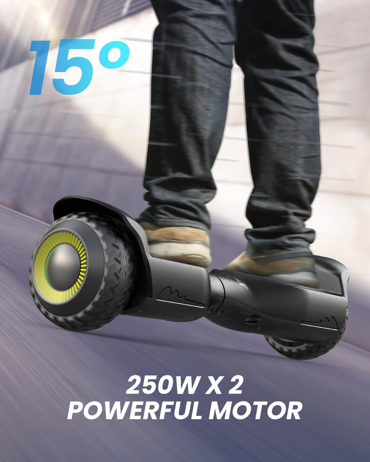 Gyroor Self Balancing Scooter New G13 All Terrain Balancing Scooter with LED Lights & 500W Motor, Self Balancing Off Road with Bluetooth for Kids ages 6-12 and Adults