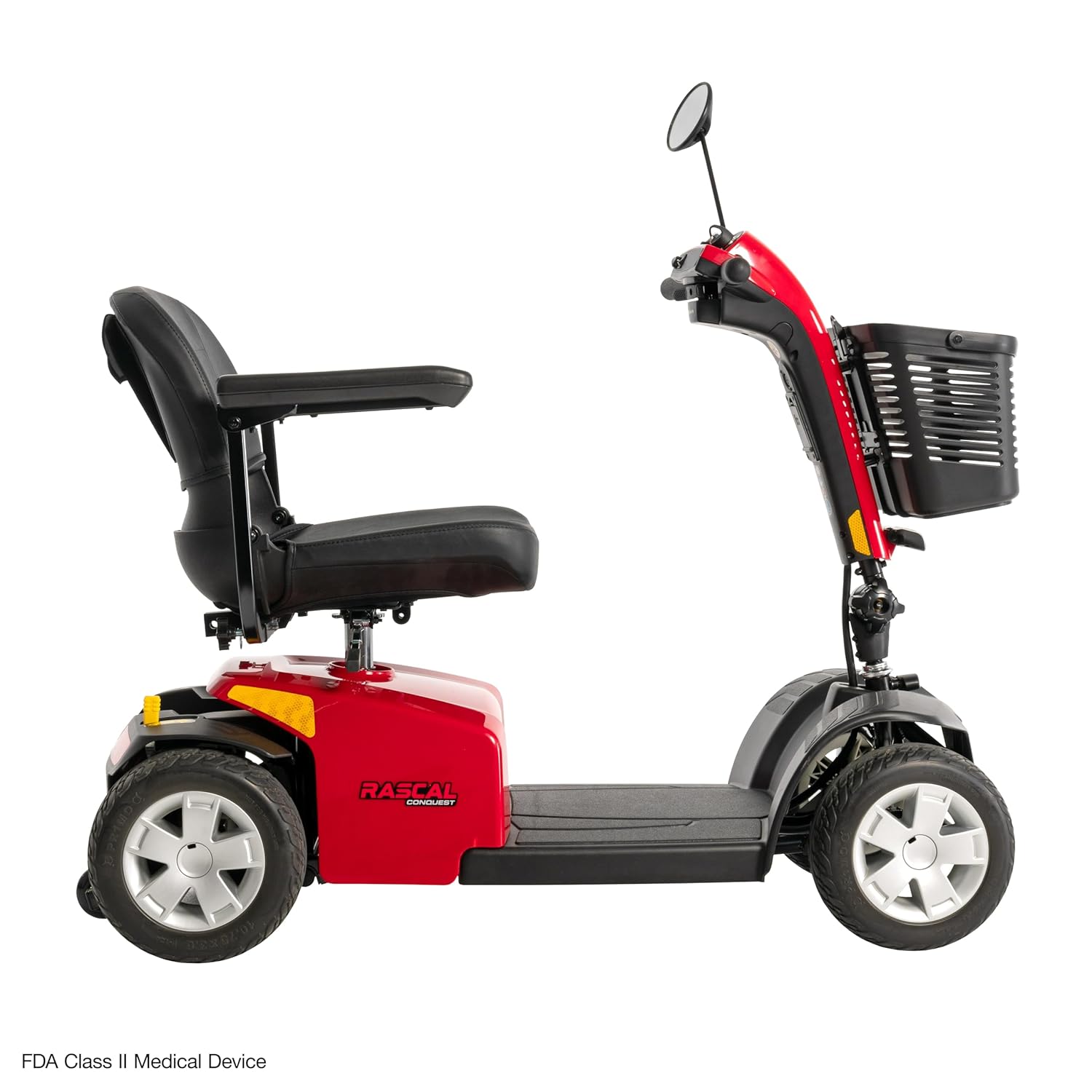 Rascal Conquest 4-Wheel Heavy-Duty Outdoor Mobility Scooter, Weather-Resistent, Long-Range Battery-Powered Electric Travel, 350lb Capacity, Battery Incl