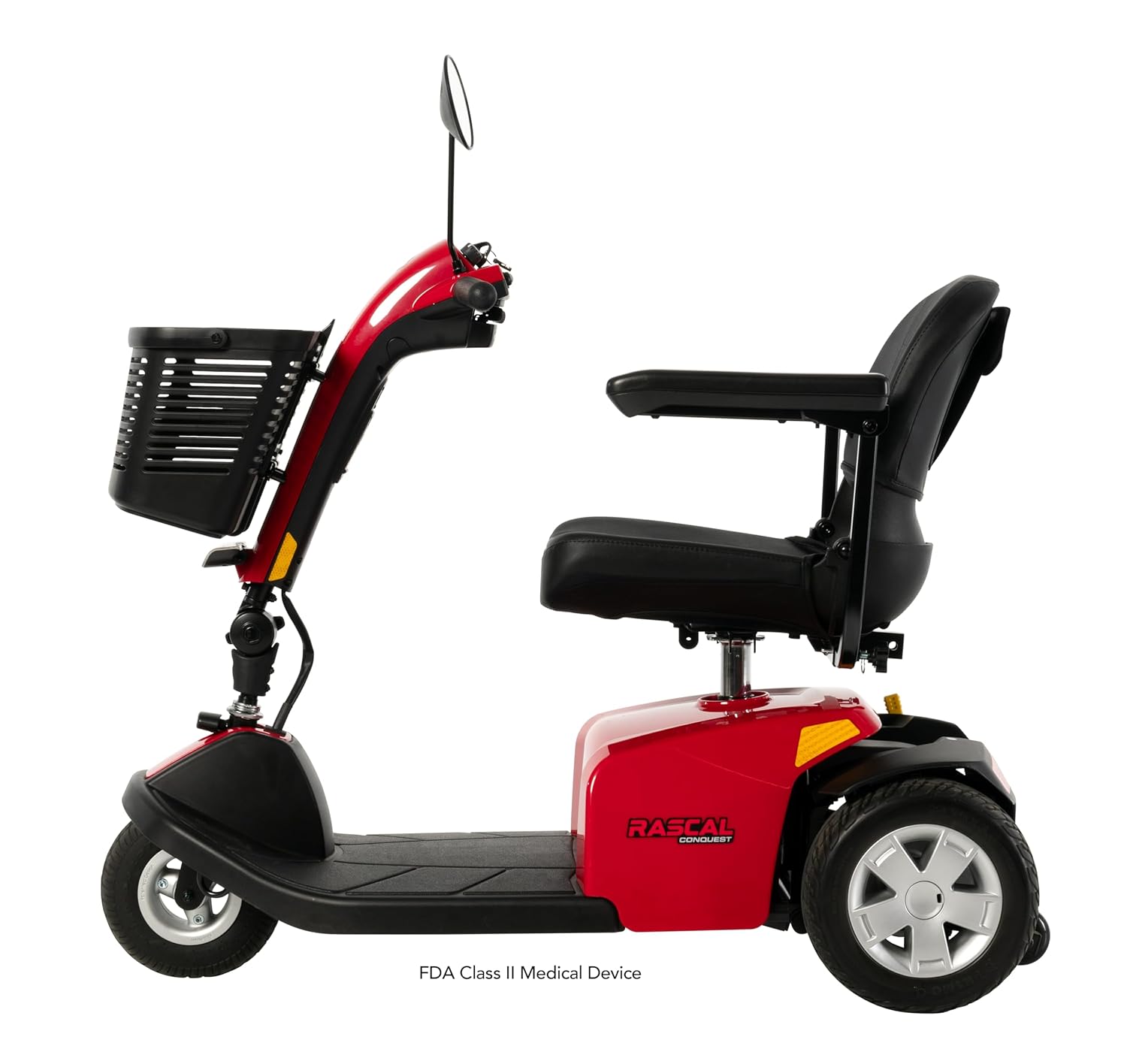 Rascal Conquest 3-Wheel Heavy-Duty Outdoor Mobility Scooter, Weather-Resistent, Long-Range Battery-Powered Electric Travel, 350lb Capacity, Battery Incl