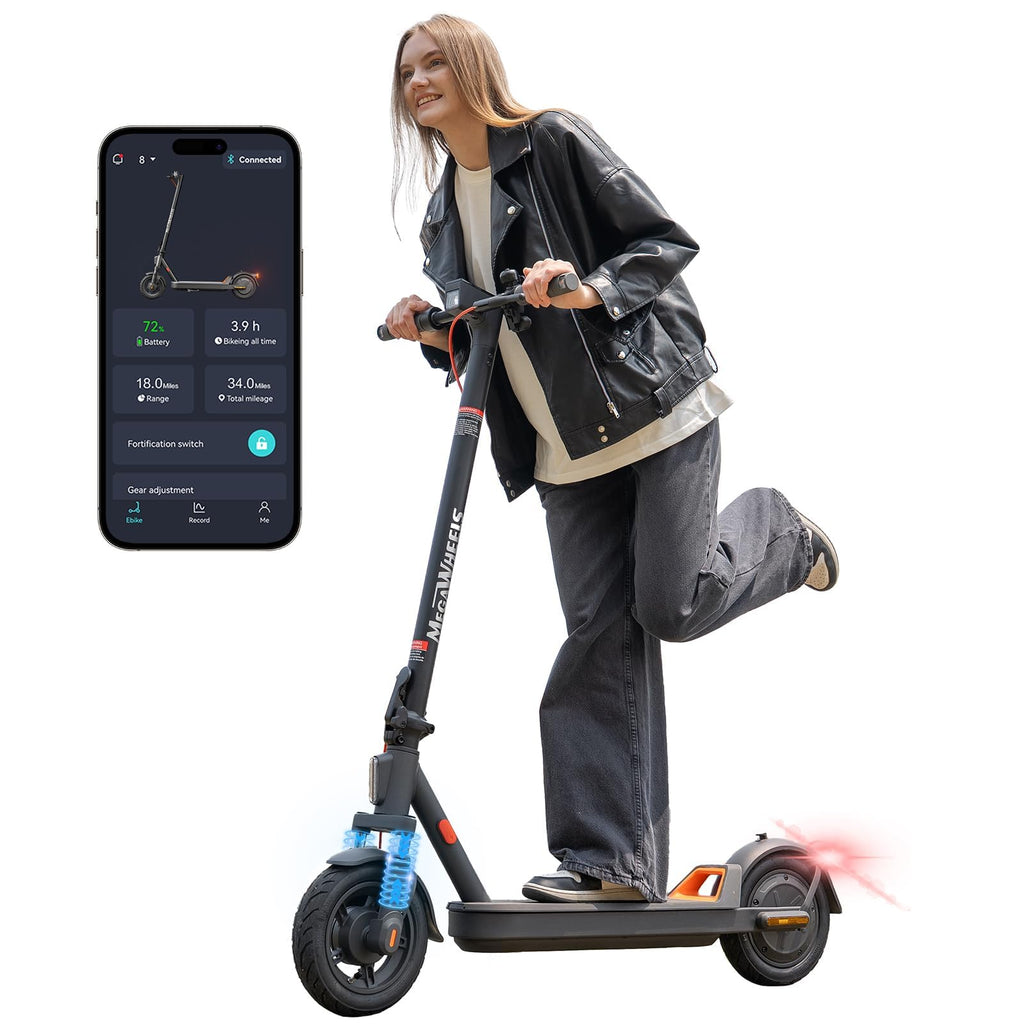 MEGAWHEELS Electric Scooter,Electric Scooter Adults,8in Honeycomb Tires,250W Motor,Foldable E Scooter for Commuting, Outdoor, Short Travel UL2272-26 lb Lightweight