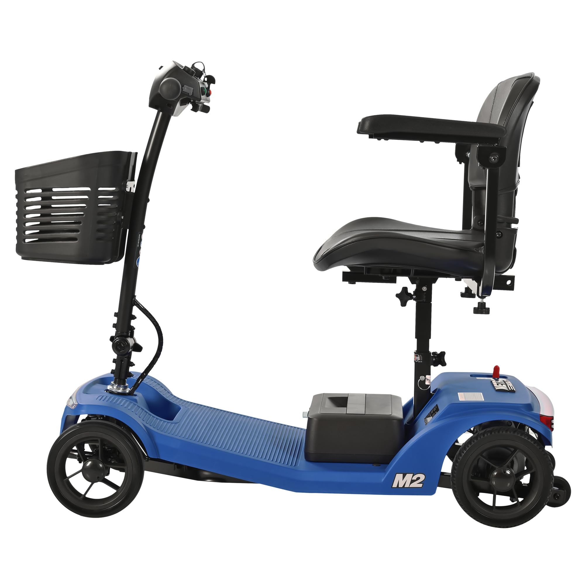 Electric Foldable Mobility Scooter for Adults 4 Wheel Mobility, 330lbs Max Weight,10-15miles Per Charge Electric Powered Wheelchair Power Scooters Black
