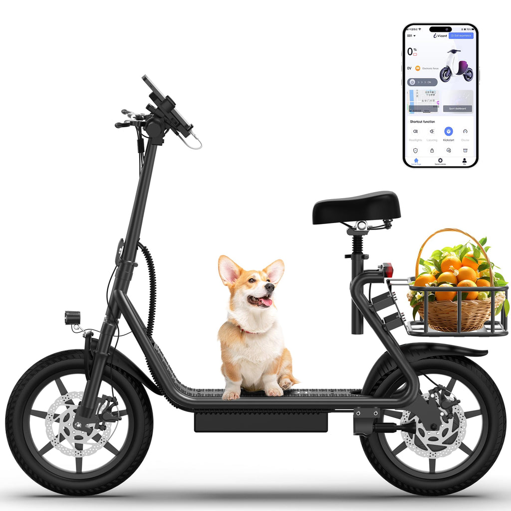 Electric Scooter, 8.5" /10" /14" Tire, 16/19/22 Mph Top Speed, 12/22/27/28/49 Miles Long Range, Folding Escooter for Adults and Teens with Dual Braking,Dual Suspension, App